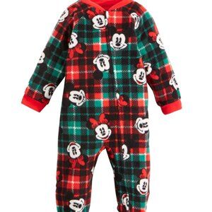 Ame Infant Boys Fleece Mickey And Minnie Mouse Footed Pajama Size 18 Months